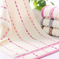Serviette de toilette en coton jacquard pour adulte, épaisse, sans boucles, motif petit parapluie, pour usage domestique, vente en gros