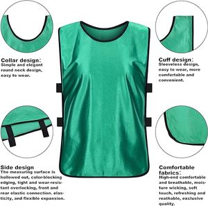 Reversibele genummerde hesjes, dubbelzijdige trainingsvesten voor kinderen en volwassenen - Product Image 6