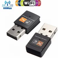 Adaptador wifi inalámbrico USB, 600Mbps, 600M, 2,4 GHz, 5,8 GHz, banda Dual, WI-FI, tarjeta de red inalámbrica, Dongle, receptor LAN 5G, AC600