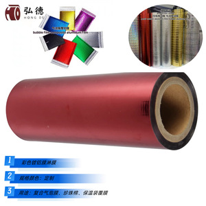 Film d'aluminium coloré Hirotoku, largeur 500-2300 mm, pour isolation en coton perlé et film bulle - Product Image 1