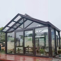 Véranda de jardin, véranda moderne, styles personnalisés, kits de véranda coulissante en verre pour terrasse