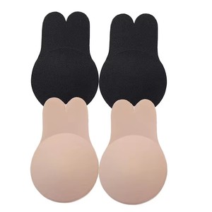 Reusable Push up Invisible <strong>Nipple</strong> Cover Strapless Lift Bra Silicone Rabbit <strong>Shape</strong> <strong>Nipple</strong> Stickers <strong>Nipple</strong> Stickers - Product Image 5