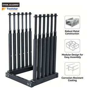 Support de rangement extensible en métal robuste pour pare-brise de voiture, 6 paires de poteaux amovibles, hauteur réglable, protection en mousse PU - Product Image 1