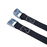 Ensemble de sangles d'arrimage à cliquet rétractables de 1,5 pouce, certifié PE-GS, en polyester et PP, avec boucle de verrouillage à came
