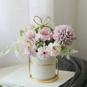 New Decorative Artificial Flower Potted Set Wedding Bouquet Decoration Desktop <b>Ornaments</b> Home Decorations - Product Image 3