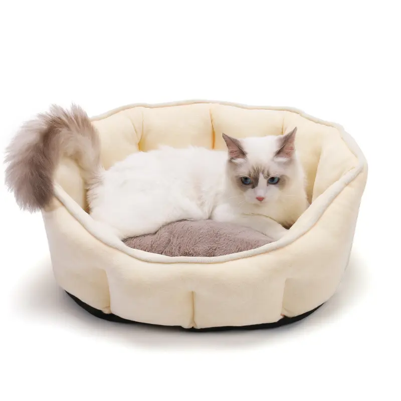 Кровать для кошек и собак ручной работы по заводской цене, очень мягкая хлопковая Скандинавская кровать для собак, роскошная кровать для домашних животных