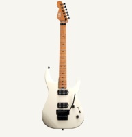 Guitare électrique de style personnalisé, corps en aulne massif, manche en érable flammé torréfié, bords arrondis, frettes jumbo en acier inoxydable