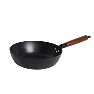 Vente en Gros Wok en Acier au Carbone Nitruré de 28 cm et 1,3 mm d'épaisseur, Sans PFOA, Pré-assaisonné - Product Image 2