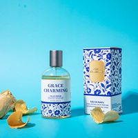Vente en gros de parfum unisexe 100 ml, eau de parfum longue durée, parfum floral gourmand de luxe avec des notes de prune, de noix de coco et de musc doux pour hommes et femmes