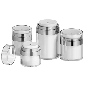 Frascos Acrílicos Cosméticos con Bomba de Aire de 15ml, 30ml y 50ml, Botellas Blancas para Crema Facial, Cuidado de la Piel y Crema para Ojos, Tapas OEM - Product Image 3