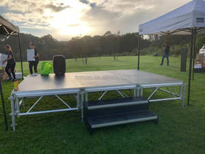 Escenario de madera de 1,22 m * 2,44 m, escenario de concierto móvil, escenario de aluminio con patas ajustables - Product Image 3