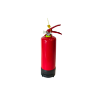 Extincteur à poudre sèche ABC Premium 1 kg avec valve coulissante électroplaquée, manomètre et base en forme de fleur de prunier pour usage domestique