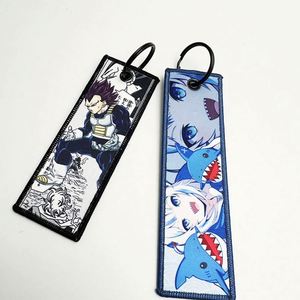 Hot Sale 3D Embroidery Keychain with Double-Sided Woven Label Aircraft Aviation Themed Dual-Sided Luggage <b>Tag</b> for Gifts - Product Image 2