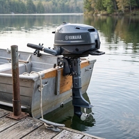 Moteur marin portable à essence Yamaha 8 CV 4 temps, avec poignée de direction, idéal pour la pêche sportive - Vente chaude