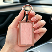 Étui de protection pour clé de voiture en alliage de zinc, coque de télécommande, porte-clés pour Tesla Model 3/X/Y/S, porte-carte