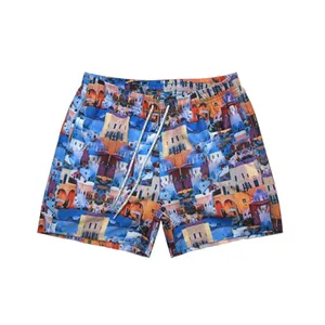 Quality Sea Wear Blank Custom Cute Pattern Beach Short Sport men Printed Beach Shorts