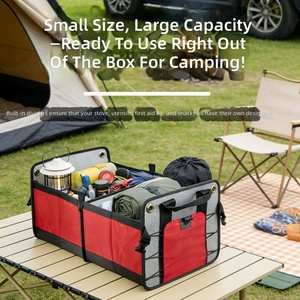 Heavy Duty Collapsible 600D Oxford Car <b>Seat</b> Back & Trunk <b>Storage</b> Organizer with <b>Storage</b> Box - Product Image 4
