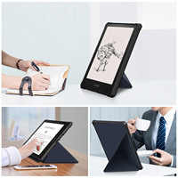 Étui pour tablette en cuir PU de qualité supérieure et en polycarbonate rigide pour Kindle Paperwhite 12e génération 2024 7 pouces pour les professionnels