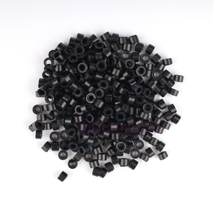 Extensión <span class=keywords><strong>invisible</strong></span> de alta calidad, Micro cuentas, extensiones de cabello, Micro anillos, enlaces con cuentas forradas de silicona/silicona en el mismo color - Product Image 3