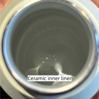 Tasse pour enfants en acier inoxydable avec revêtement céramique, design compact et mignon, facile à transporter, garde les boissons chaudes/froides, affichage LED de la température, cadeau d'affaires