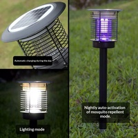 Lampe anti-moustiques LED d'extérieur Shuangxin - Électrocution haute puissance, étanche IP33, alimentée par énergie solaire, répulsif anti-moustiques et insectes