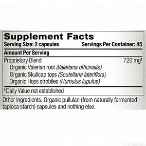 Suplementos de Cápsulas de Extrato de Valeriana Orgânica de Alta Qualidade Feitos com Extratos Herbais Naturais, Sem OGM e Sem Glúten - Product Image 3