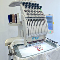 Machine à broder informatisée à tête unique QS-1201S pour logo de t-shirt, étiquette, chaussette, mini-machine à broder