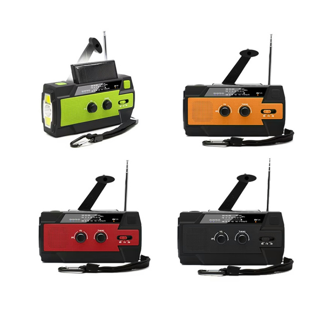 4000mAh Solar Crank Emergency Radio with NOAA Weather Alert, Flashlight, SOS & Power Bank - Survival Gear