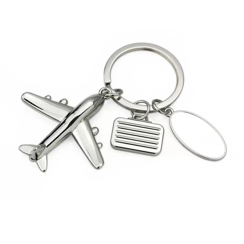 Wholesale Zinc Alloy 3D Aircraft Key Chain Plane Key Ring Airplane Keychain