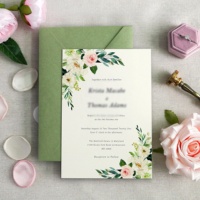 Enveloppes A7 personnalisées 5.35X7.5 ''Enveloppes de mariage vert sauge pour 5X7'' cartes d'invitation Invitations de remise des diplômes Photos
