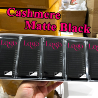 Produsen Ekstensi Bulu Mata Oem Premium Korea Serat Pbt Bulu Mata Matte Black Lash Trays Ekstensi Bulu Mata Lembut Seperti Kasmir