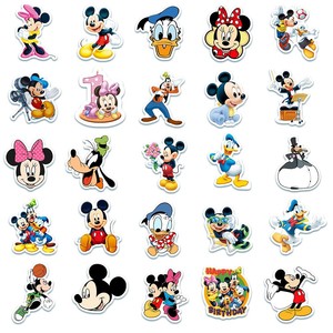 Nouveau Style personnalisé mignon <span class=keywords><strong>Mickey</strong></span> Minnie Donald dessin animé autocollant enfants autocollant Journal bagages coque de téléphone décoration cadeaux promotionnels - Product Image 4