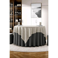 Nappe en lin et coton épais de couleur unie, nappe de luxe pour hôtel, nappe ronde rectangulaire pour salle à manger, conférence, banquet
