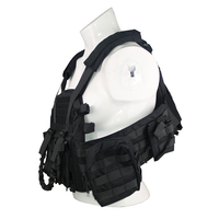 Gilet tactique d'entraînement en nylon résistant à l'eau avec système Molle et ensemble d'accessoires pour porte-plaques