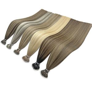 Prix de gros d'usine, extensions de cheveux humains vierges russes réelles, qualité supérieure, lisses et soyeuses, micro-anneaux nano, toutes les couleurs - Product Image 1