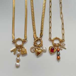 18K Echtgold Titanstahl Gliederarmband mit trendiger Federverschluss-Perle, vakuumplattiert, abnehmbar, Edelstahl für buddhistische Zahlen - Product Image 4