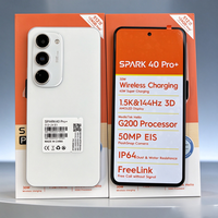 Téléphones mobiles Spark 40 Pro Plus originaux et authentiques à bas prix, Android 15, téléphone portable