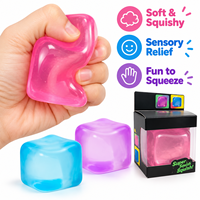 Jouet anti-stress en forme de petit cube de glace, best-seller, mignon, en TPR souple, populaire en ligne