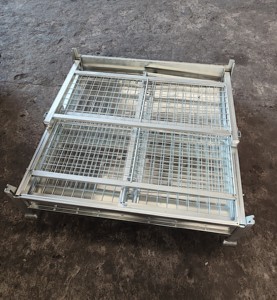 Gaiola de Armazenamento em Aço Galvanizado para Logística de Armazém, Armazenamento em Grande Escala com Estrutura Dobrável Resistente e Empilhável - Product Image 5