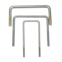 Personnalisé en acier inoxydable 304 316 U boulon de serrage plat carré type boulon d'ancrage pour tube de tuyau