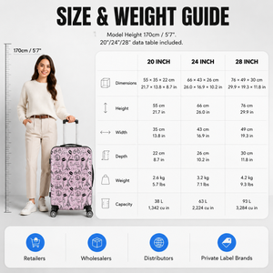 Maleta rígida de ABS con estampado Pink <span class=keywords><strong>Paris</strong></span>, ruedas giratorias, asa telescópica, colección de maletas de viaje personalizadas - Product Image 3