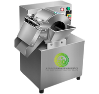 Commerciële elektrische multifunctionele groentehakker automatische aardappelsnijder motor aangedreven fruitverwerkingsinstallatie