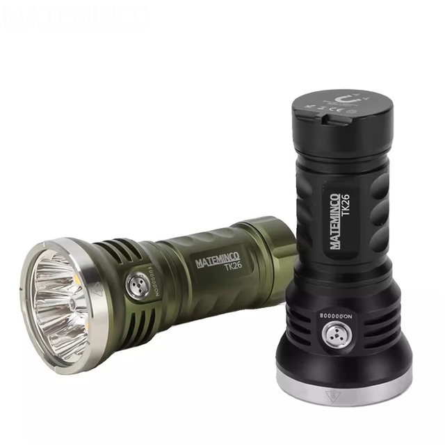 MATEMINCO TK26 Tactical Flashlight LED Lantern with Powerbank Charging Color Temperature Change & 32700 Battery for Camping