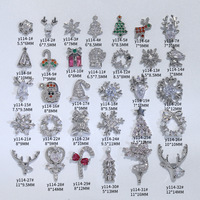 Breloques 3D pour ongles de Noël argentées, en métal, zircon et strass, design bonbons, bijoux pour ongles, sapins, chaussettes, cannes, pierres précieuses, marque Weiju, personnalisables