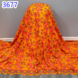 Tissu <span class=keywords><strong>de</strong></span> Dentelle Nigérian en Coton Brodé Dubai avec Cristaux, Tissu Africain 3D en Dentelle Voile <span class=keywords><strong>Suisse</strong></span> pour Robe Élégante 3677 - Product Image 6