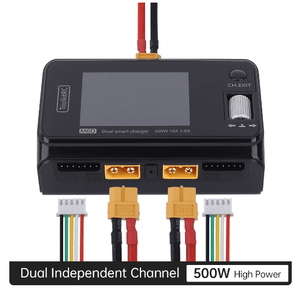 Oferta Destacada: Cargador/Descargador Inteligente Mini de Doble Canal ToolkitRC M6D 500W 15A DC para Baterías Lipo 1-6S FPV (Molde Privado) - Product Image 4