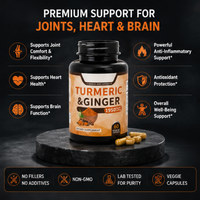 Capsules de Curcuma et Gingembre 1950mg Personnalisées Direct Usine – Complément Alimentaire Herbal pour le Bien-être Articulaire et la Nutrition Quotidienne (OEM/ODM)