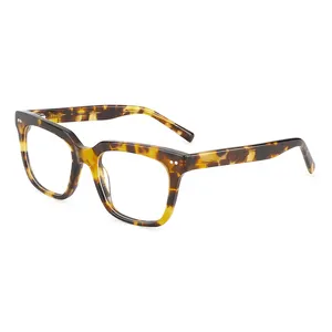 Модные квадратные ацетатные оптические очки унисекс, оправа для рецептурных очков, винтажные очки