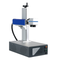 Mesin Penanda Laser Serat Mini Portabel Bench-Top Air Baru 20W DXF PLT BMP AI 3D Multifungsi