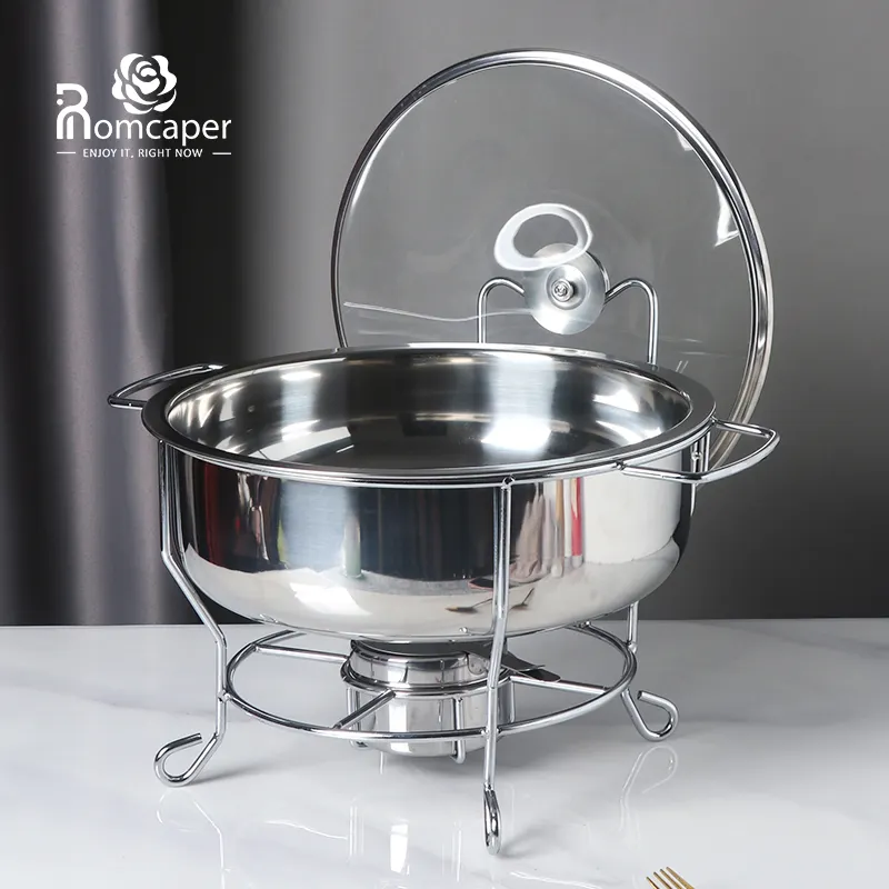 Catering wedding round chafing dish party buffet set home restaurant serving food warmer dishes food display stand with hanging